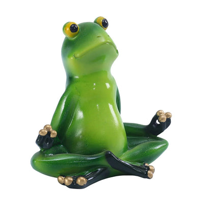 sitting Meditating Yoga Frog Decoration