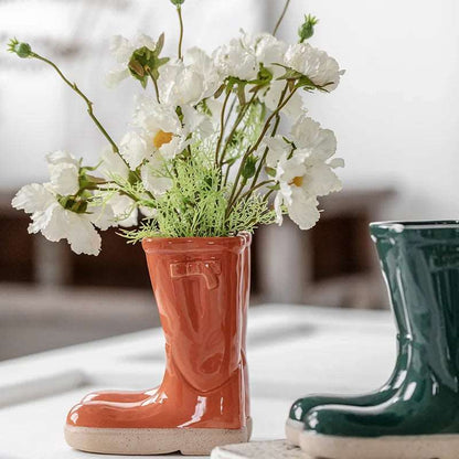 Ceramic Wellington Boot Flower Vase - Vase from Dear Cece - Just £34.99! Shop now at Dear Cece