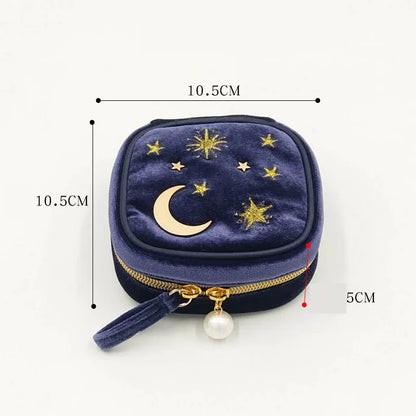 Navy Velvet Cosmic Cosmetic Bag - cosmetic bags from Dear Cece - Just £22.99! Shop now at Dear Cece