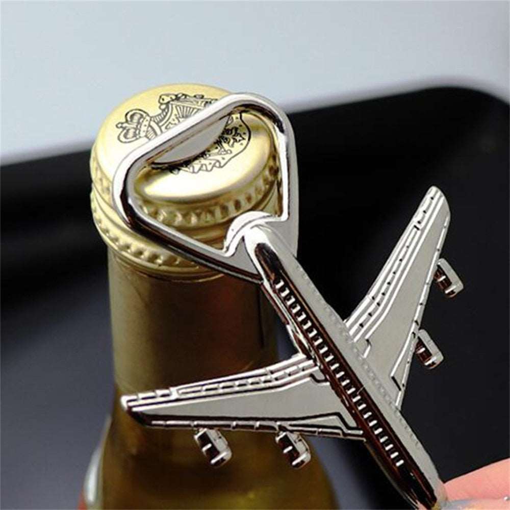Aeroplane Beer Bottle Opener Keyring