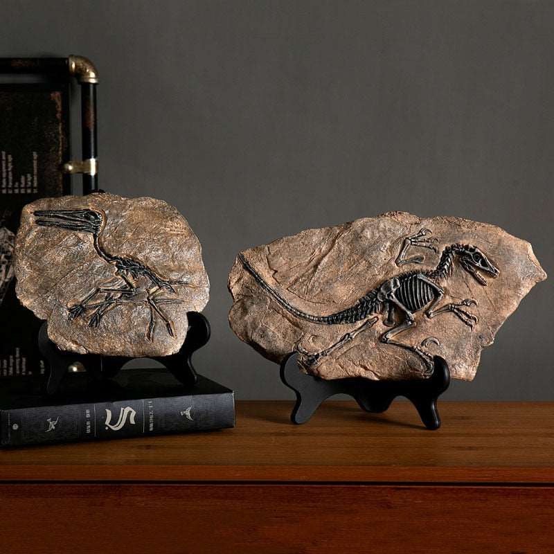 resin dinosaur fossil ornament