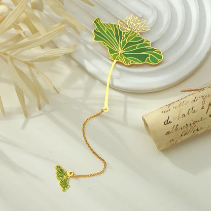 pretty flower bookmark green. Gifts for book lovers