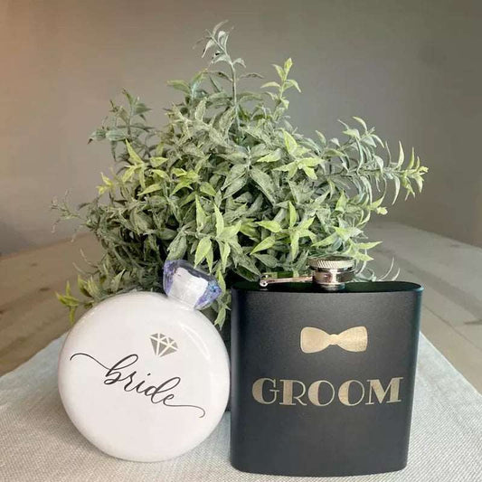 Bride and Groom Drink Flask - Flasks from Dear Cece - Just £19.99! Shop now at Dear Cece