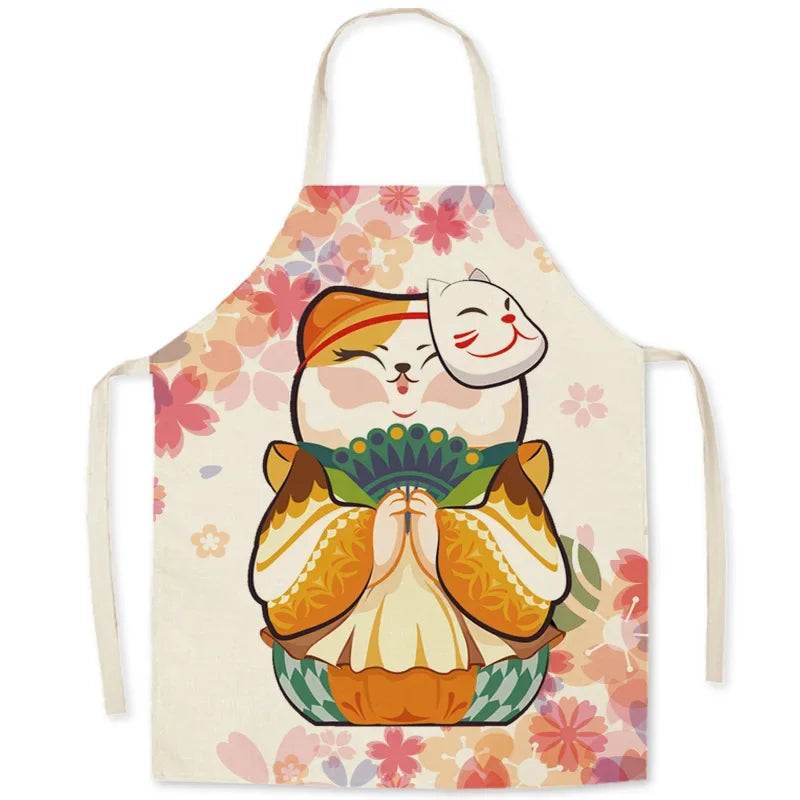 Japanese Lucky Cat Sushi Apron - Apron from Dear Cece - Just £16.99! Shop now at Dear Cece