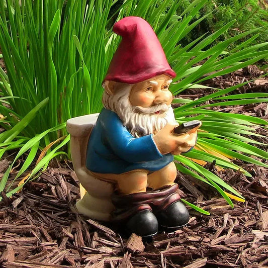 Pooping Naughty Garden Gnome - Outdoor Decorations from Dear Cece - Just £22.99! Shop now at Dear Cece