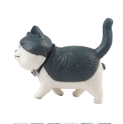 grey cat with white belly 3D Cat Fridge Magnet