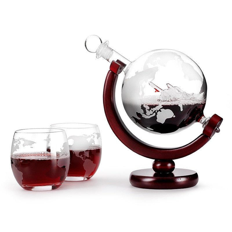 Glass Globe Whiskey Decanter Ship in a bottle 750ml - Decanter from Dear Cece - Just £29.99! Shop now at Dear Cece