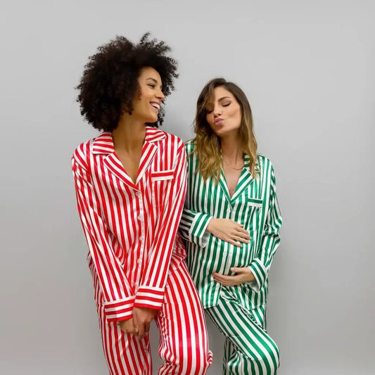 women wearing striped pyjamas
