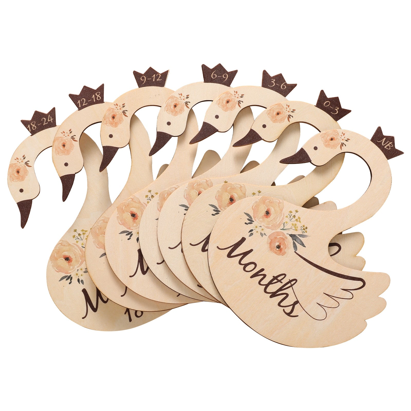 Wooden Swan 0-24 Months Wardrobe Dividers 7Pcs Set - Baby Gift Set from Dear Cece - Just £12.99! Shop now at Dear Cece