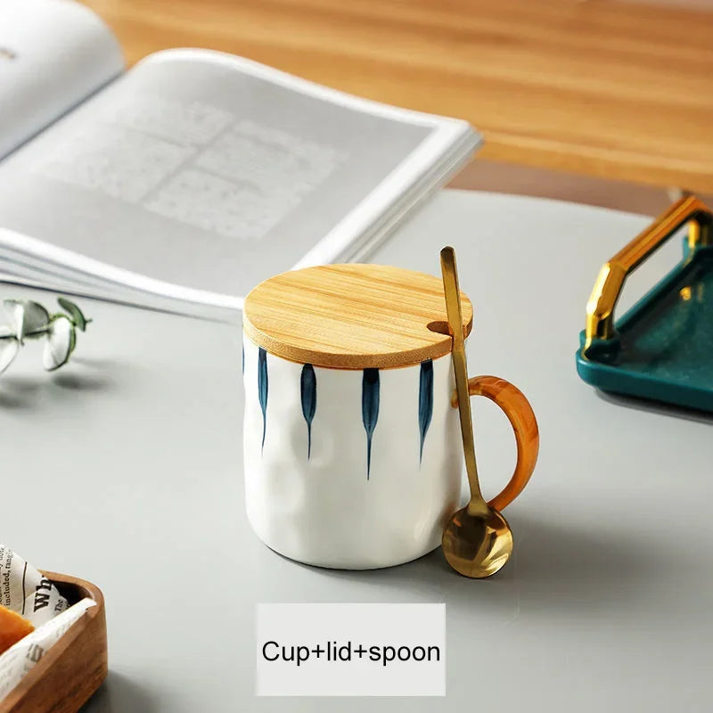 Handcrafted Japanese Ceramic Mug With Spoon & Lid - Mugs from Dear Cece - Just £18.99! Shop now at Dear Cece