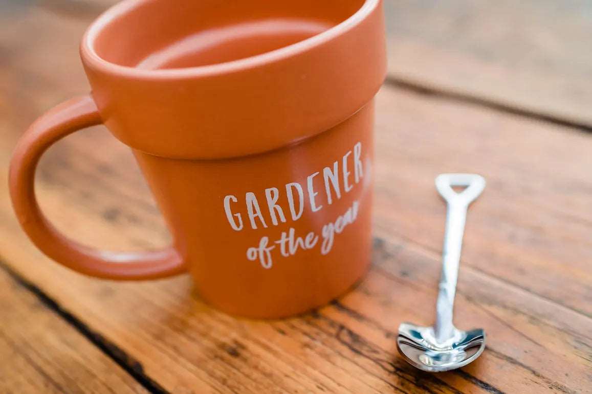 Gardener of the Year Mug with Shovel Spoon - Mugs from Dear Cece - Just £19.99! Shop now at Dear Cece