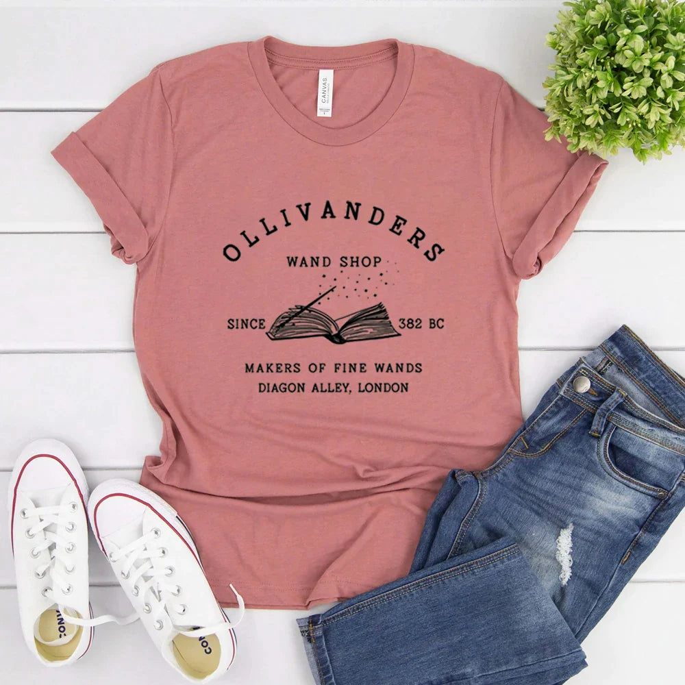 Ollivanders Wand Shop Harry Potter Graphic T-Shirt - T Shirts from Dear Cece - Just £18.99! Shop now at Dear Cece