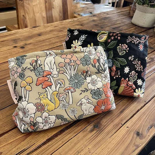 Embroidered Jacquard Clutch Makeup Cosmetic Bag - cosmetic bags from Dear Cece - Just £14.99! Shop now at Dear Cece