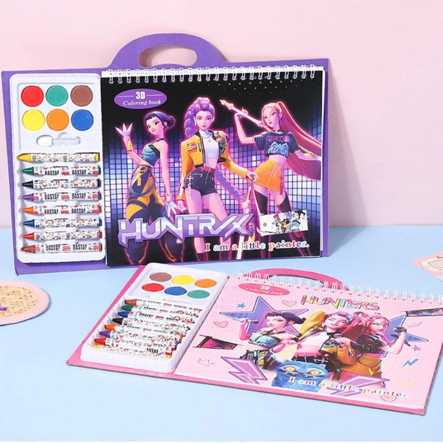 Kpop Demon Hunters 3D Colouring Book