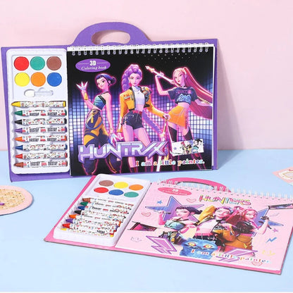 Kpop Demon Hunters 3D Colouring Book