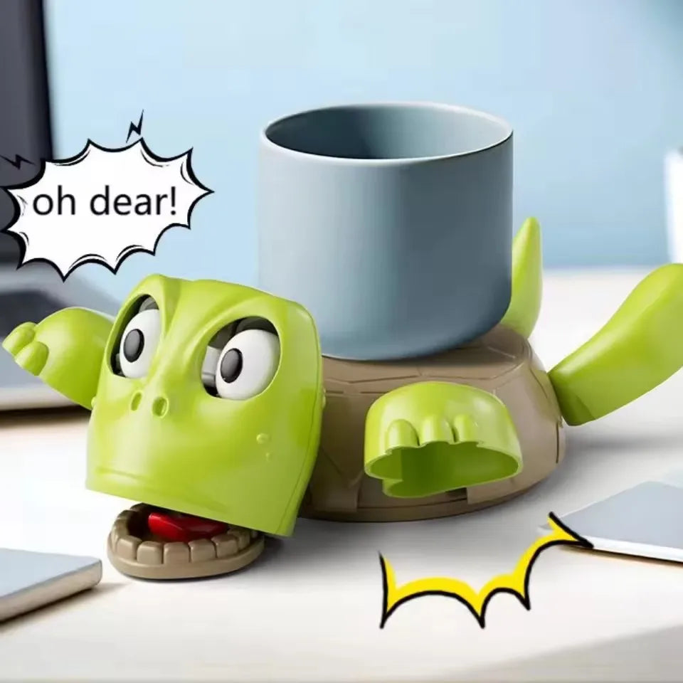 Funny Surprised Turtle 3D Coaster