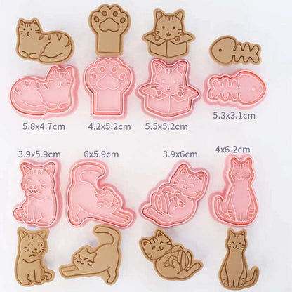 Cat Cookie Cutters Plastic 8Pcs/set - kitchen Accessories from Dear Cece - Just £9.99! Shop now at Dear Cece