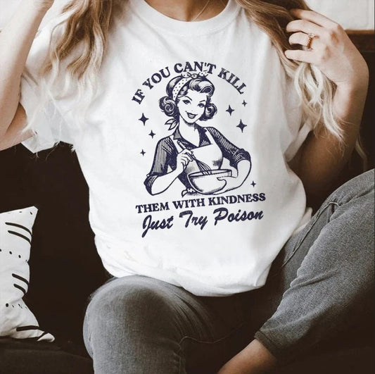 Kill Them With Kindness Witch Graphic T-Shirt - T Shirts from Dear Cece - Just £16.99! Shop now at Dear Cece