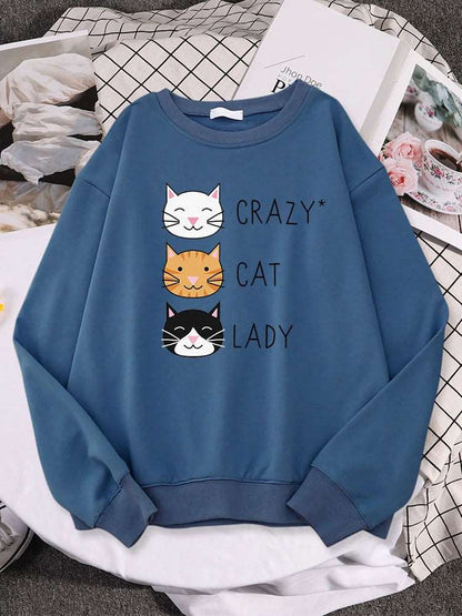 Crazy Cat lady Crew Neck Jumper - Knitwear from Dear Cece - Just £22.99! Shop now at Dear Cece