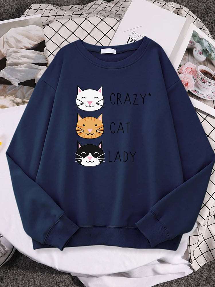 Crazy Cat lady Crew Neck Jumper - Knitwear from Dear Cece - Just £22.99! Shop now at Dear Cece