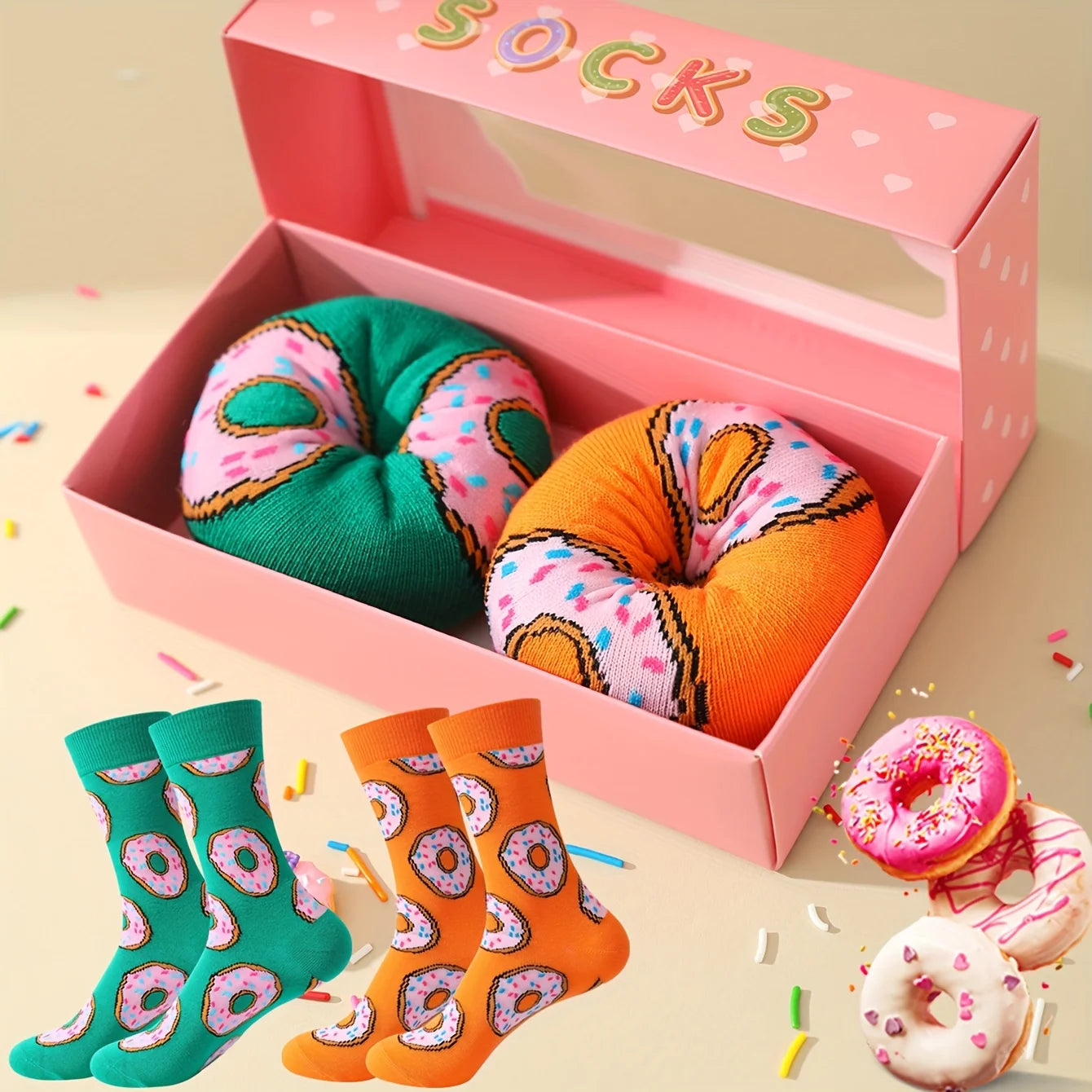 Novelty Donut Men's Socks