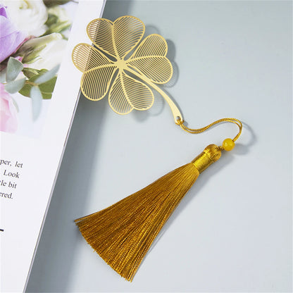 four leaf clover lucky bookmark. Gift for book lovers