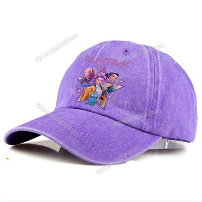KPop Demon Hunters Retro Washed Baseball Cap