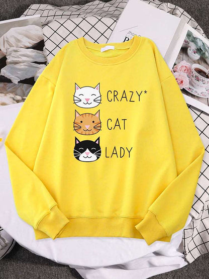 Crazy Cat lady Crew Neck Jumper - Knitwear from Dear Cece - Just £22.99! Shop now at Dear Cece