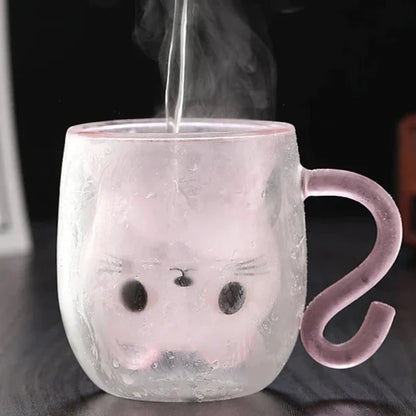 Cartoon Upside Down Cat Glass Mug - Mugs from Dear Cece - Just £18.99! Shop now at Dear Cece