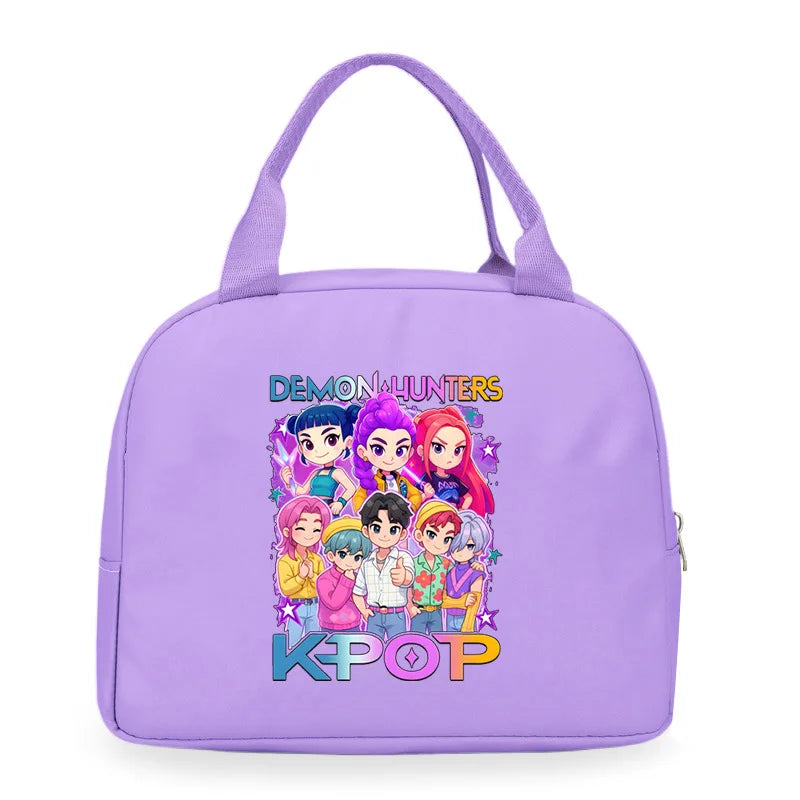 Kpop Demon Hunters Cartoon Lunch Bag