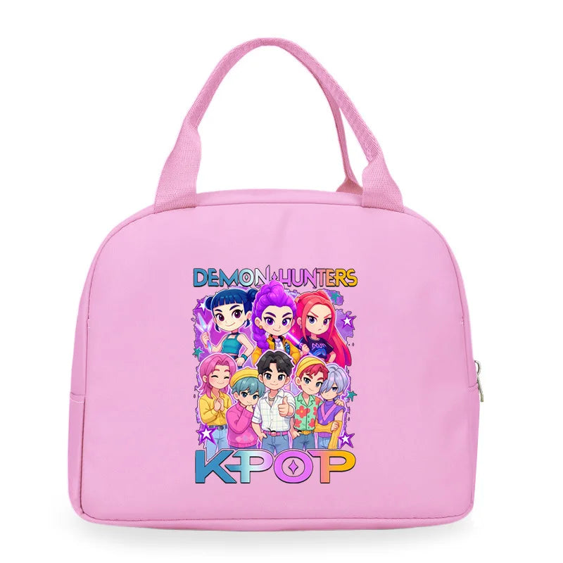 Kpop Demon Hunters Cartoon Lunch Bag
