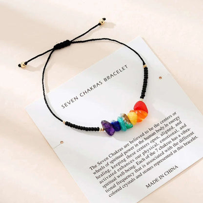 Natural Stone Seven Chakra Bracelet - Bracelets from Dear Cece - Just £7.99! Shop now at Dear Cece