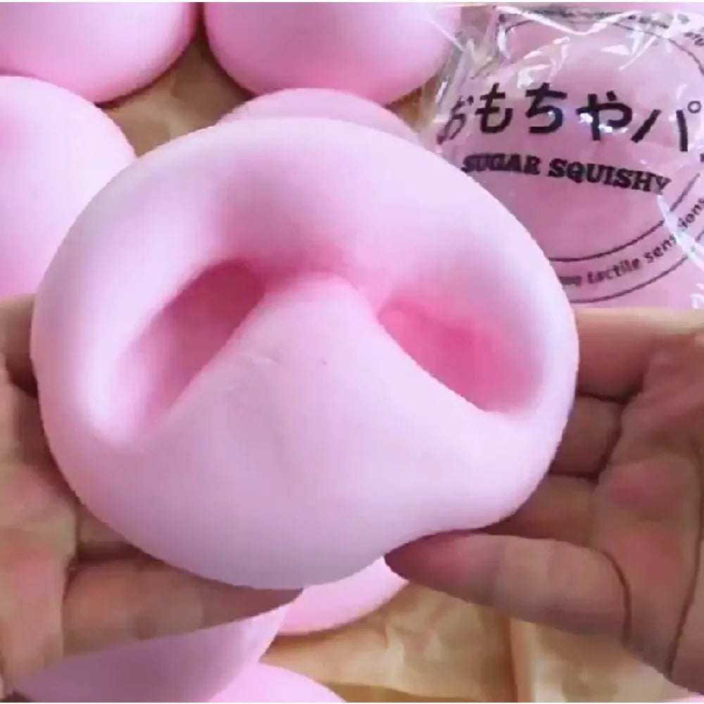 Sugar Bun Squishy Fidget Toy | Pink Slow Rise Sensory Stress Relief Toy