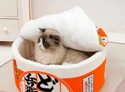 Instant Ramen Noodle Novelty Cat Bed - Cat Bed from Dear Cece - Just £29.99! Shop now at Dear Cece