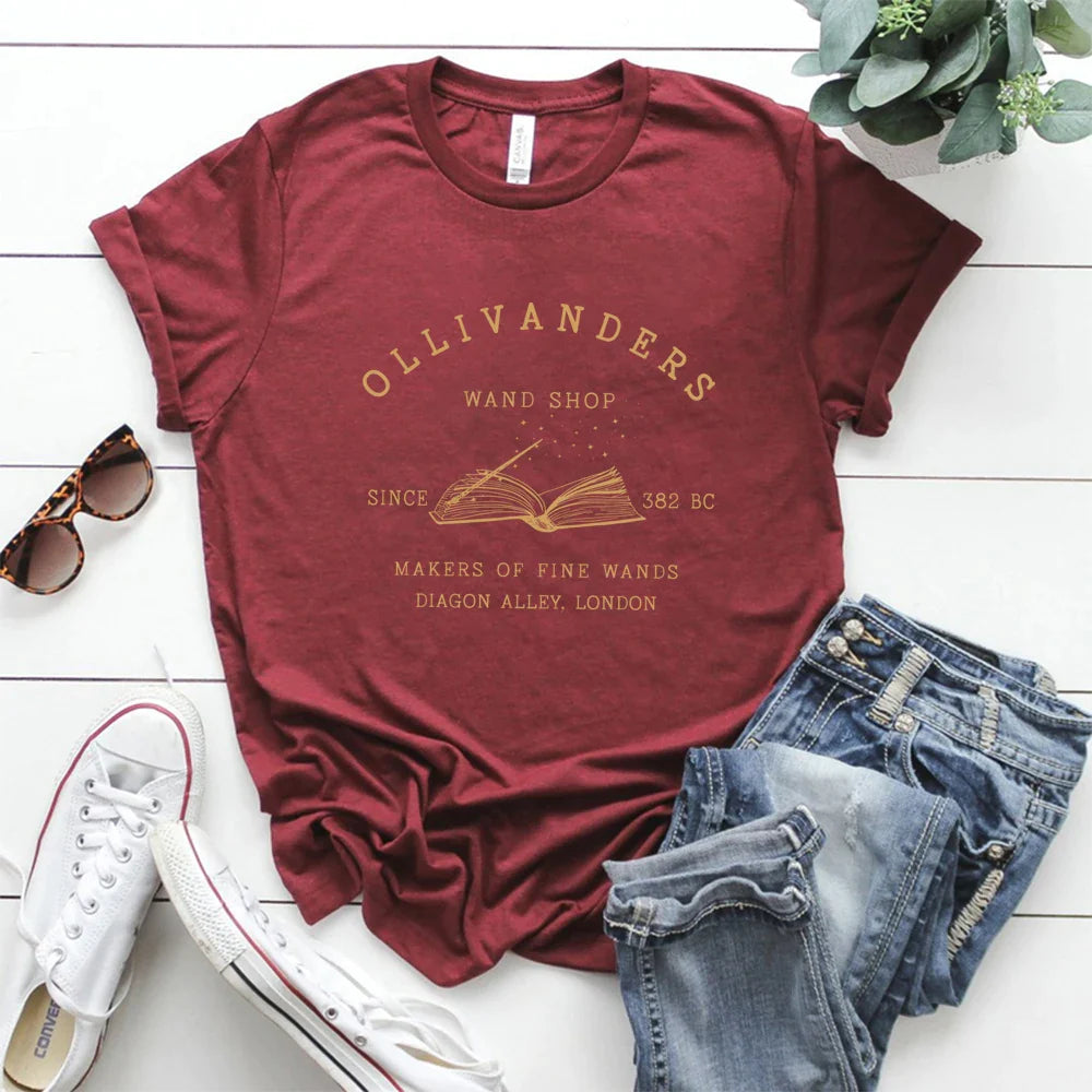 Ollivanders Wand Shop Harry Potter Graphic T-Shirt - T Shirts from Dear Cece - Just £18.99! Shop now at Dear Cece