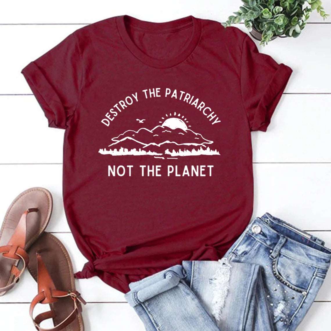 Destroy The Patriarchy Not The Planet T-Shirt - T Shirts from Dear Cece - Just £17.99! Shop now at Dear Cece