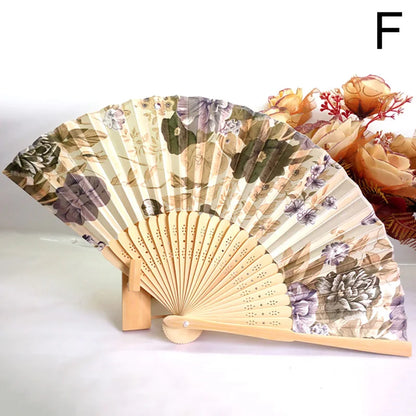 Vintage Chinese Silk Folding Bamboo Fan - Fan from Dear Cece - Just £9.99! Shop now at Dear Cece