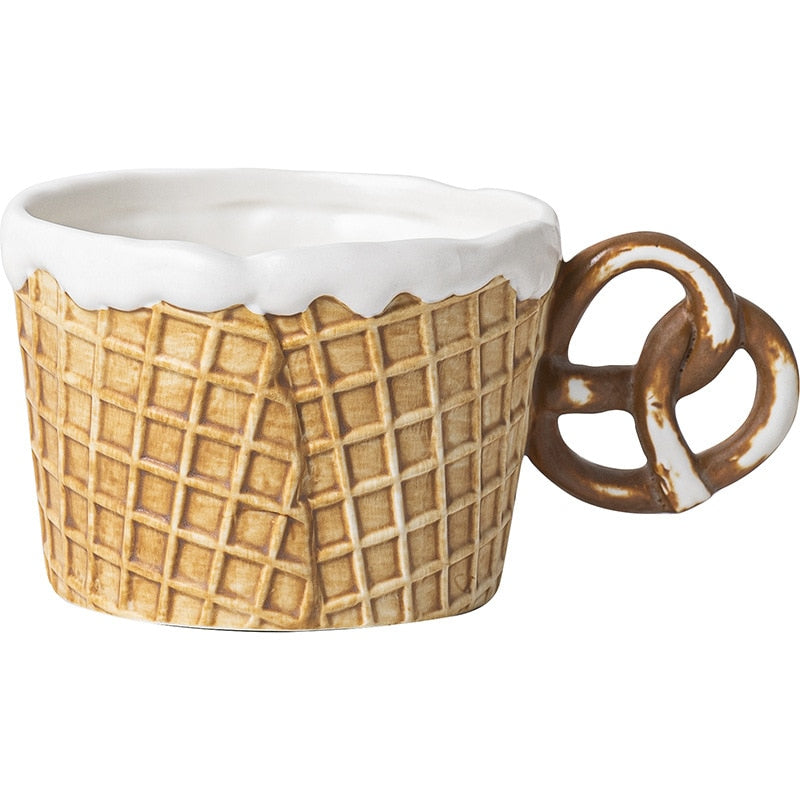Stroopwafel Porcelain Coffee Cups and Saucers