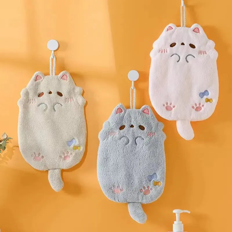 Cute Kawaii Cat Hanging Hand Towel - Towels from Dear Cece - Just £7.99! Shop now at Dear Cece