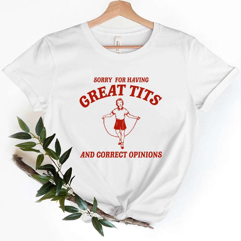 Great Tits, Correct Opinions Womens T-Shirt - T Shirts from Dear Cece - Just £17.99! Shop now at Dear Cece