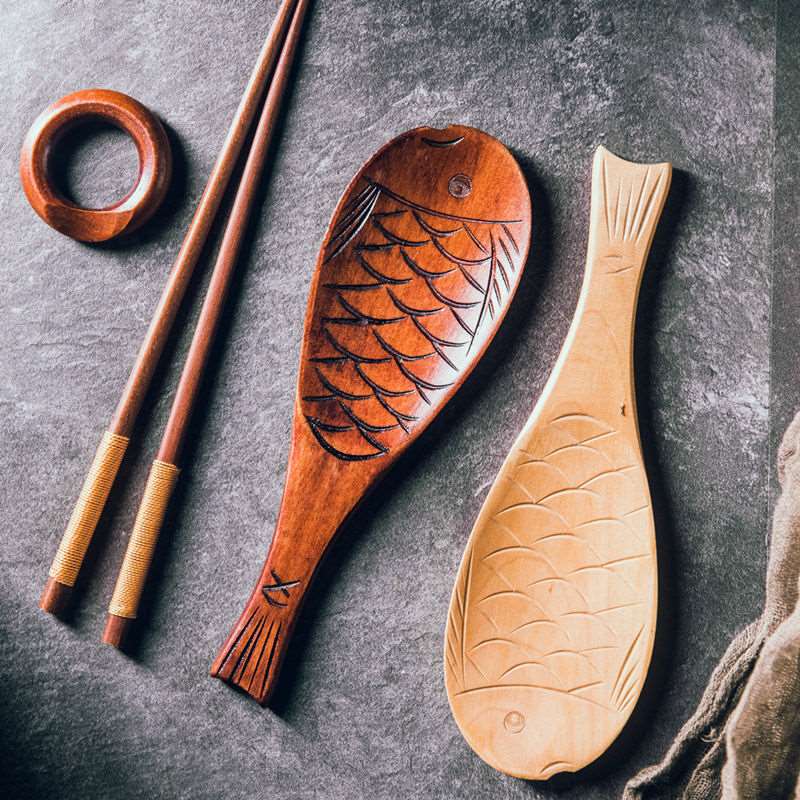 Japanese Fish Wooden Rice Spoon - kitchen Accessories from Dear Cece - Just £4.99! Shop now at Dear Cece