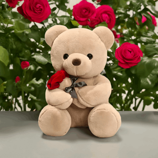 Teddy Bear with Roses Plush Toy