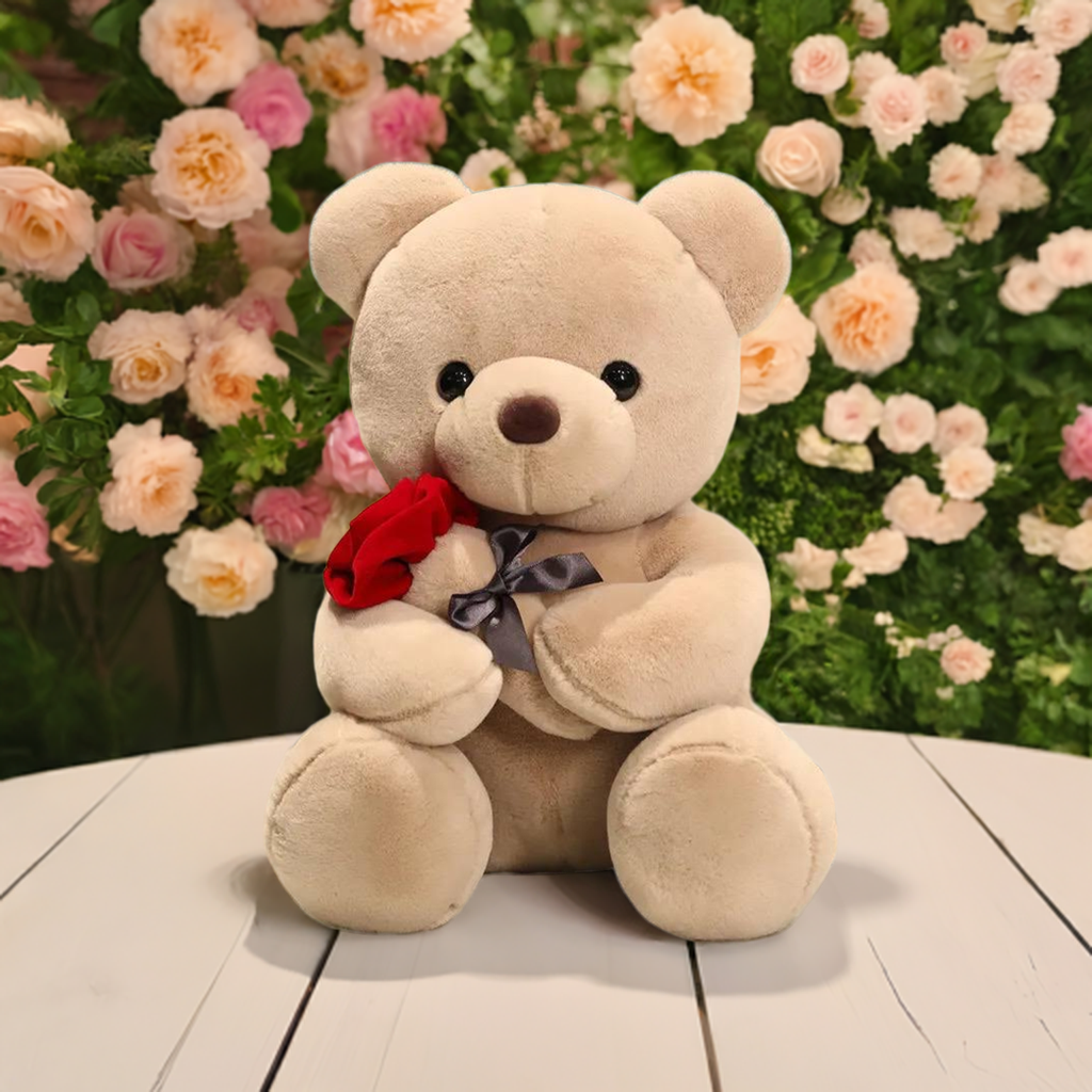 Teddy Bear with Roses Plush Toy