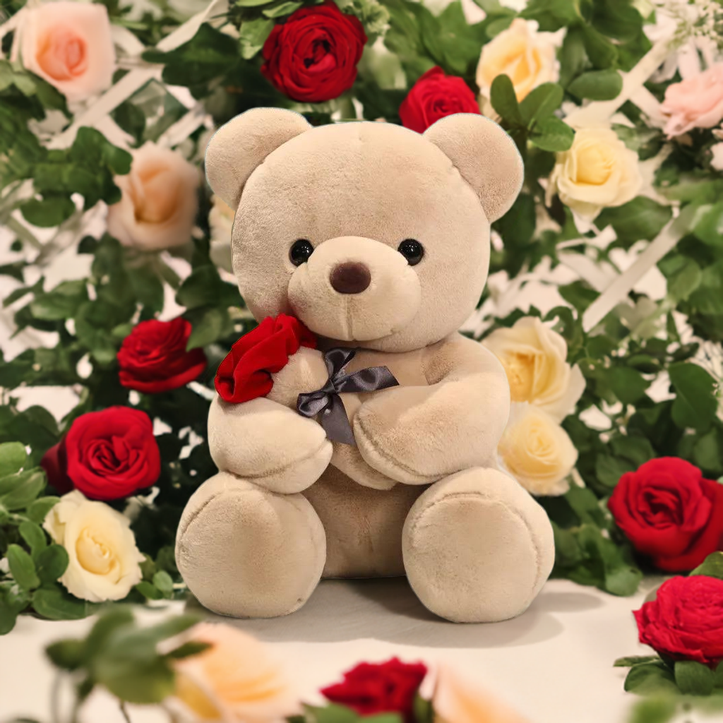 Teddy Bear with Roses Plush Toy