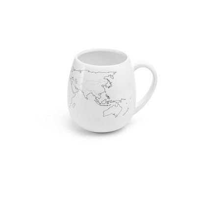 World Map Colour In Mug With Ceramic Pen
