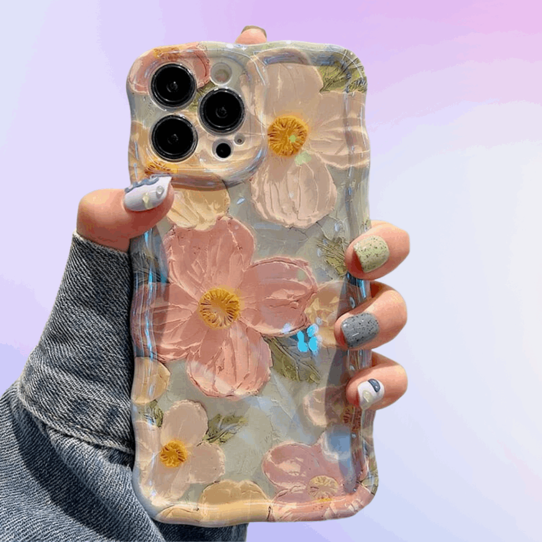 3D Flower Oil Painting Soft Silicone iPhone Case - phone case from Dear Cece - Just £12.99! Shop now at Dear Cece