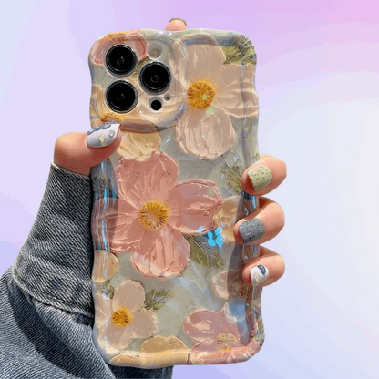 blue flower iphone case