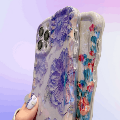 2 variants of oil painting iphone case