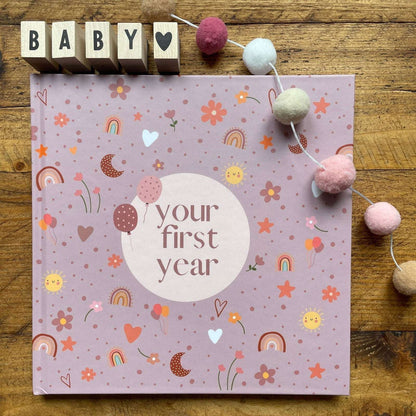 Your First Year Baby Memory Book | Baby Journal and Keepsake Gift for New Parents