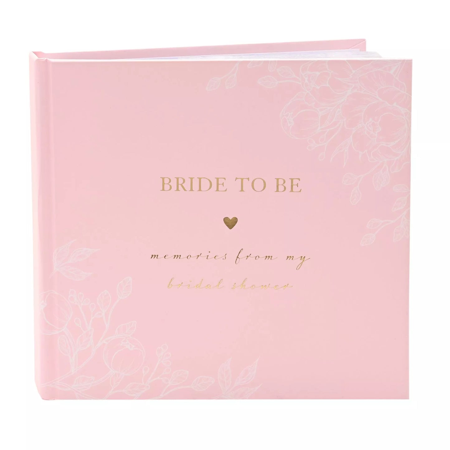 Pink album with 'Bride to Be' text on a white background